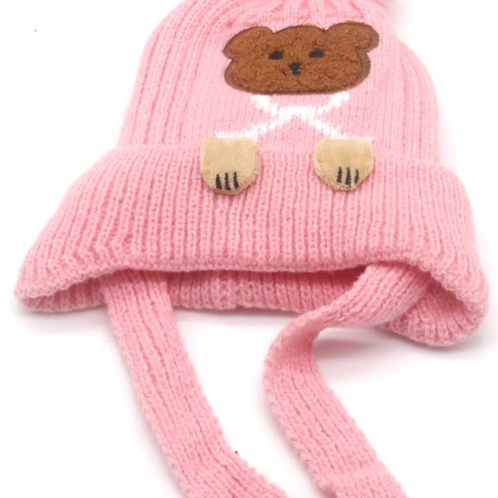 Z-E1.3 HAT1001-004-2 Gorro con Oso para Niños Pi para venta al por mayor de Menga Trading