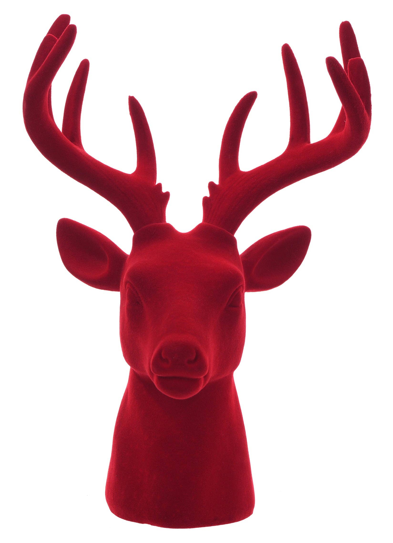 Dunn Deals – wholesale Christmas decoration – Christmas Carousel Collection - 11" Flocked Deer Head0