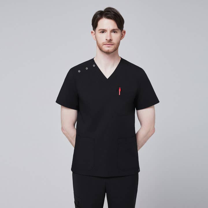 Zenir | M-Shoulder Button Scrub Top for wholesale by ZENIR