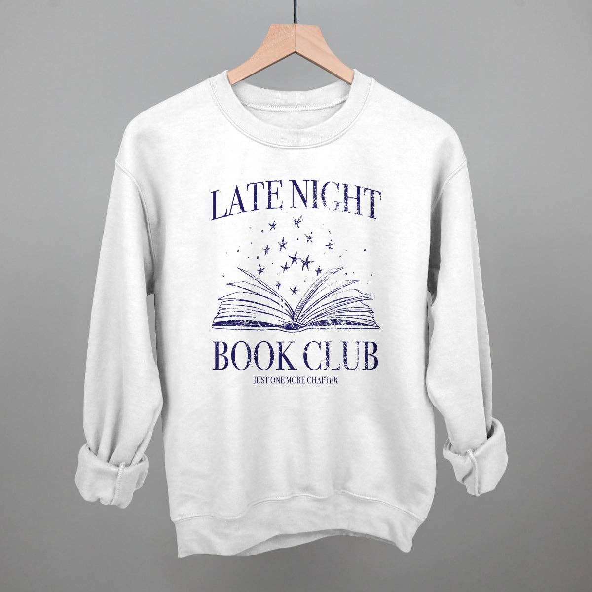 Ivy + Cloth - Wholesale Graphic Sweatshirt - Women's - Late Night Book Club0