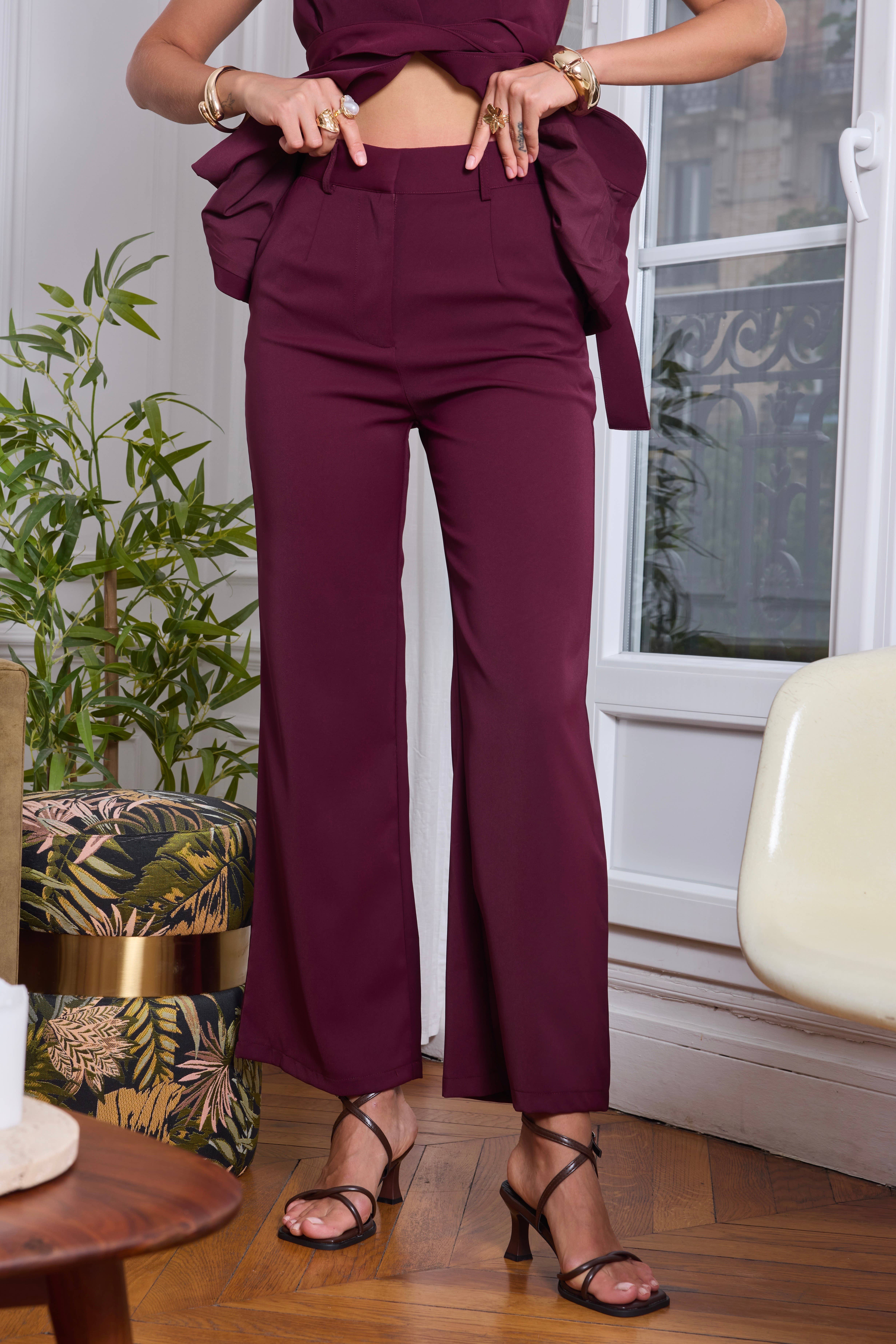 Frime - Venta al por mayor Pantalones - Mujer - Pantalón recto fluido2