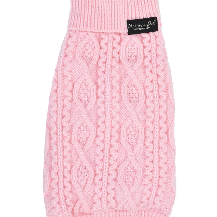 Cable Knit Sweater Blush Pink – Warm, Soft & Fashionable and other Purchase Wholesale dog jumpers. Free Returns & Net 60 Terms on Faire trending on Faire.