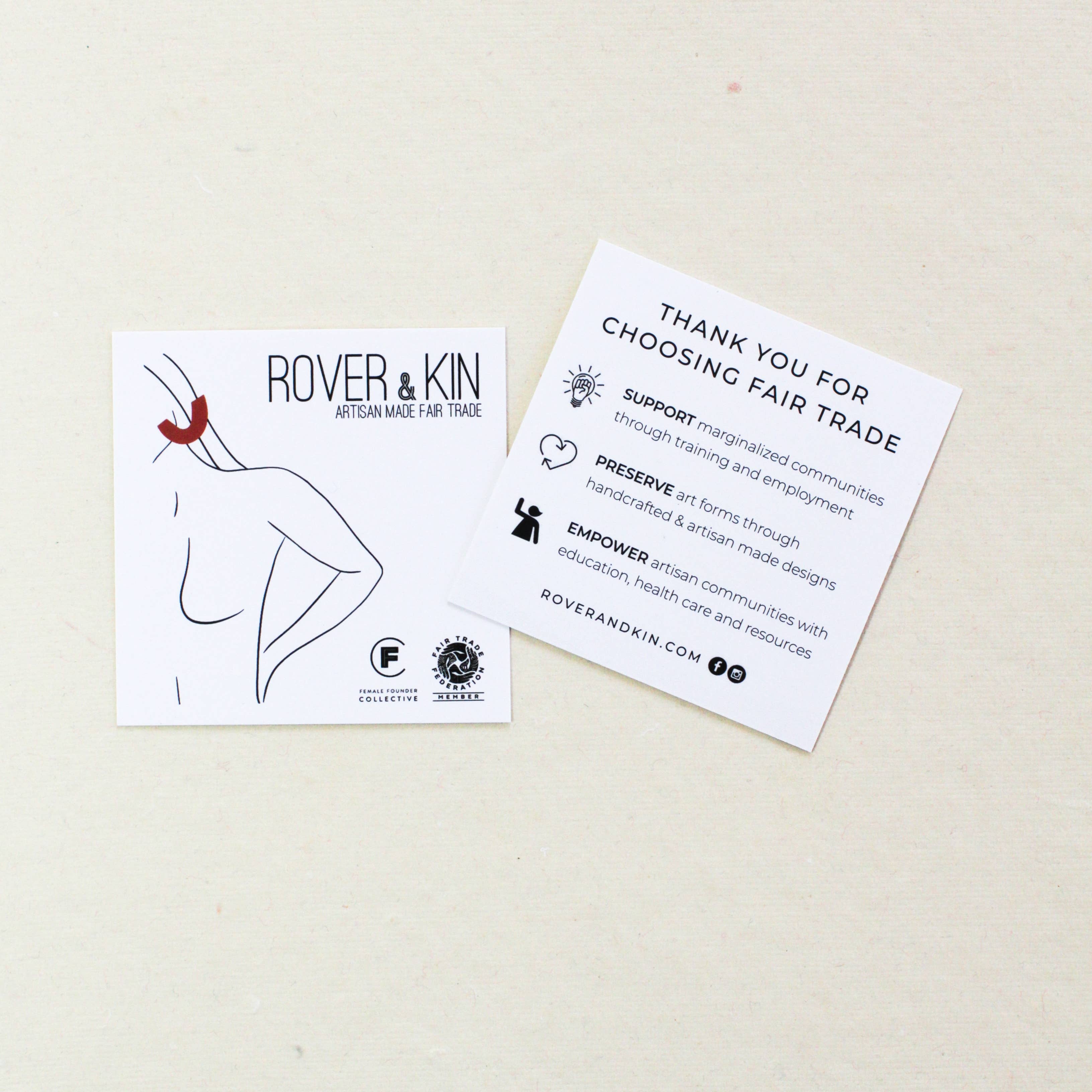 Rover & Kin - Wholesale Dangle Earrings - Wood Disc Earrings - Teak Wood2