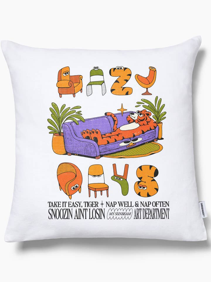 Coussin Lazy Days pour la vente par Threadheads