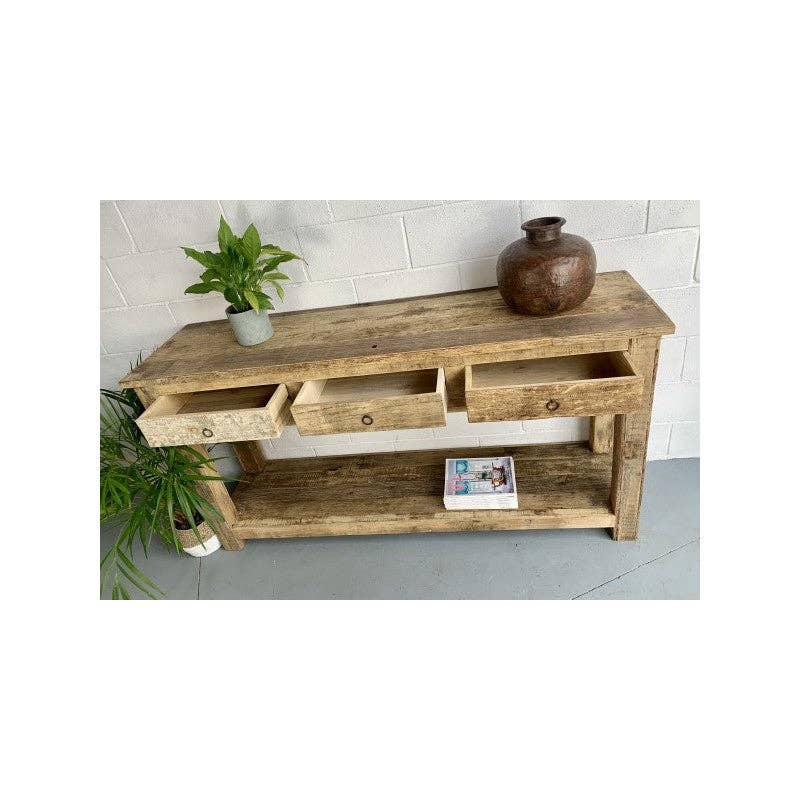 Paloma Black (Casa Natura Design, S.L.) – Engroshandel Skænk – Stor funktionel skænk med 3 skuffer og 1 lang hylde3