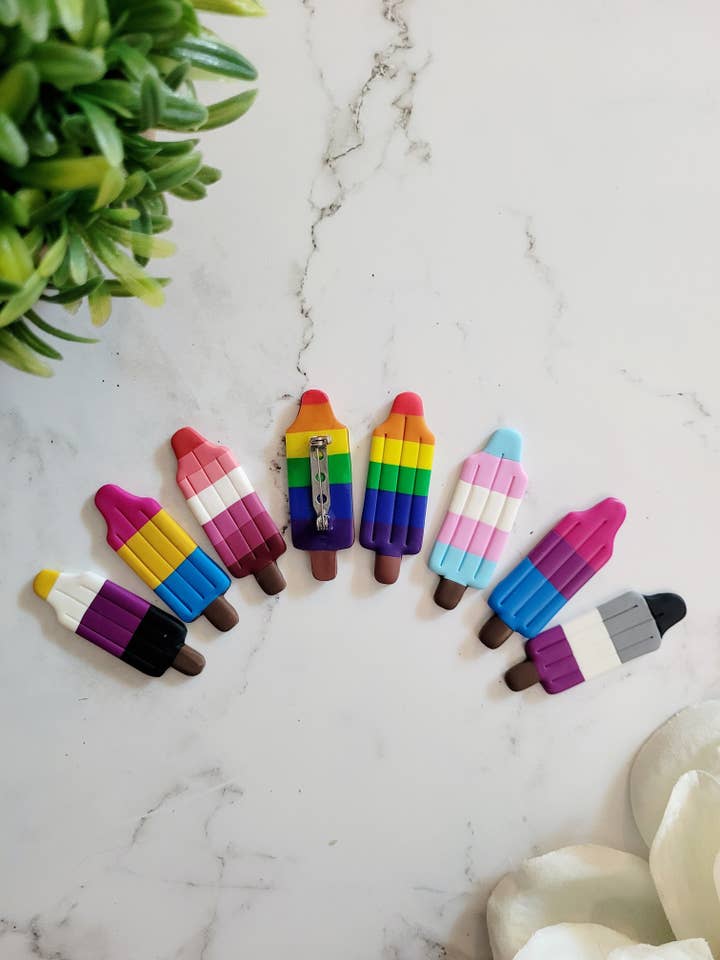 Pride Pop Brooch for wholesale by Kraft Kraken