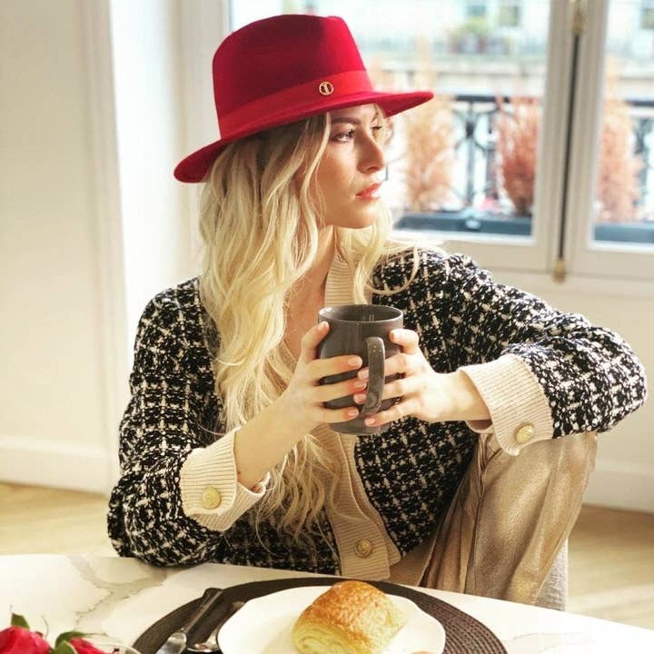 John Uni Borsalino Bord 6.5 cm for wholesale by JOE & MEY Chapeaux Bonnet echarpe