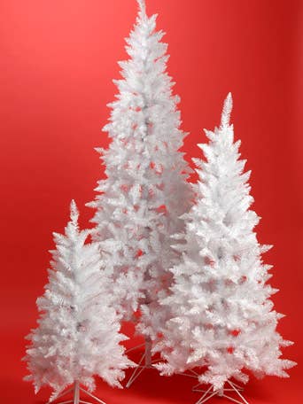 SLANK TINSELTRÆ 4' HVID IRI. for engroshandel hos Studio Specialties