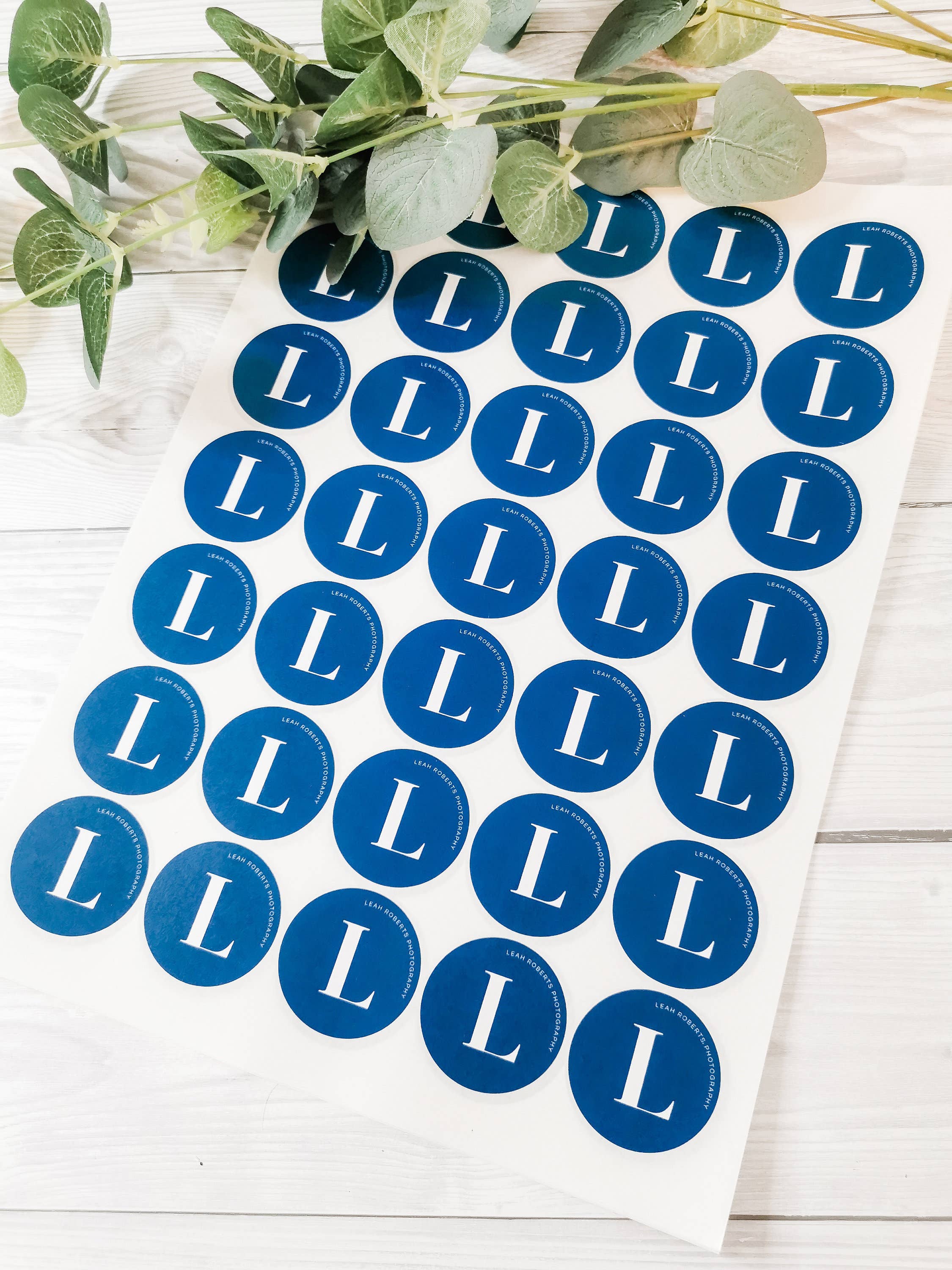 SR Creative Studio – wholesale Sticker – 37mm Round Matte Personalised Logo Stickers on A4 Sheets1
