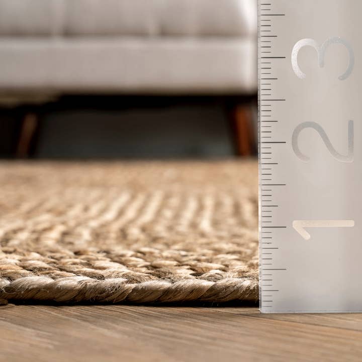 Natural Braided Tiles Flatweave Area Rug for wholesale on Faire