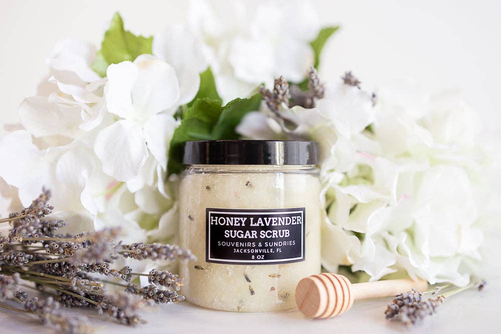 Souvenirs & Sundries – Engroshandel Bodyscrub/eksfolierende produkt – Honning og lavendel sukker-skrub1