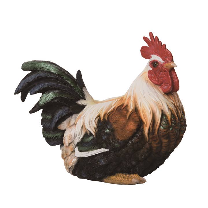CLOSEOUT Resin 11.8" Spring Radiant Rooster Decor for wholesale by Transpac