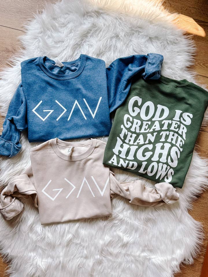 God er Større Crewneck Sweatshirt (Flere Farver) for engroshandel hos Jupe De Abby