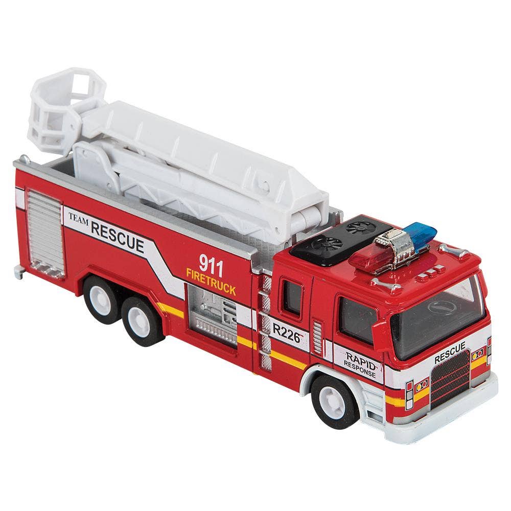 The Toy Network - Wholesale Toy Car/Truck - Kids - 7" Diecast Pull Back Lgt/Sound Fire Engine 1:32 Scale5