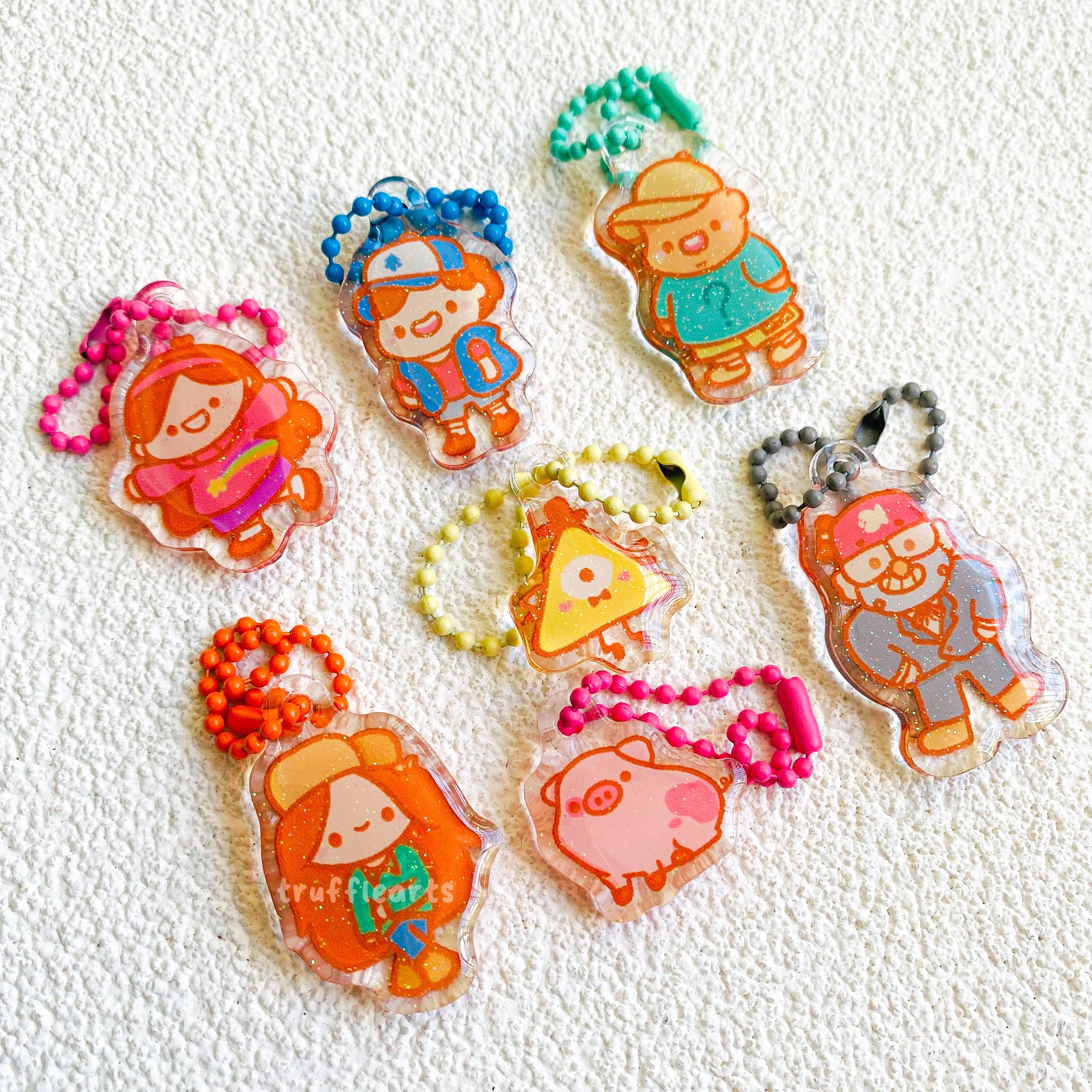 Truffle Arts - Wholesale Keychain - Women's - Gravity Falls Mystery Glitter Keychain4