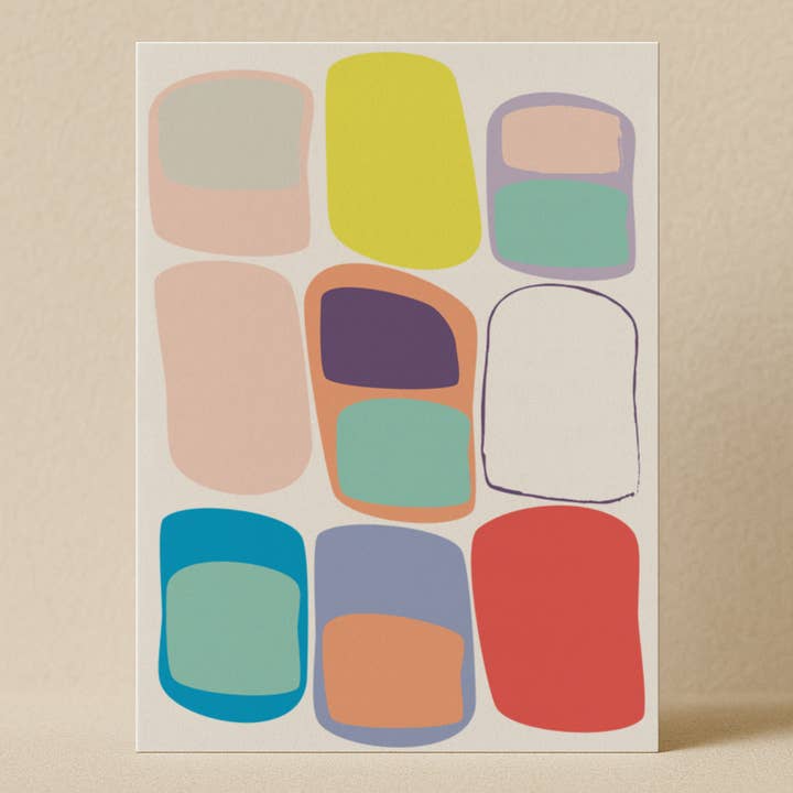 Everyday Card & Envelope – “Hauptstrasse” (Offbeat Multi-Coloured Spaces) for wholesale by Karte Design Berlin