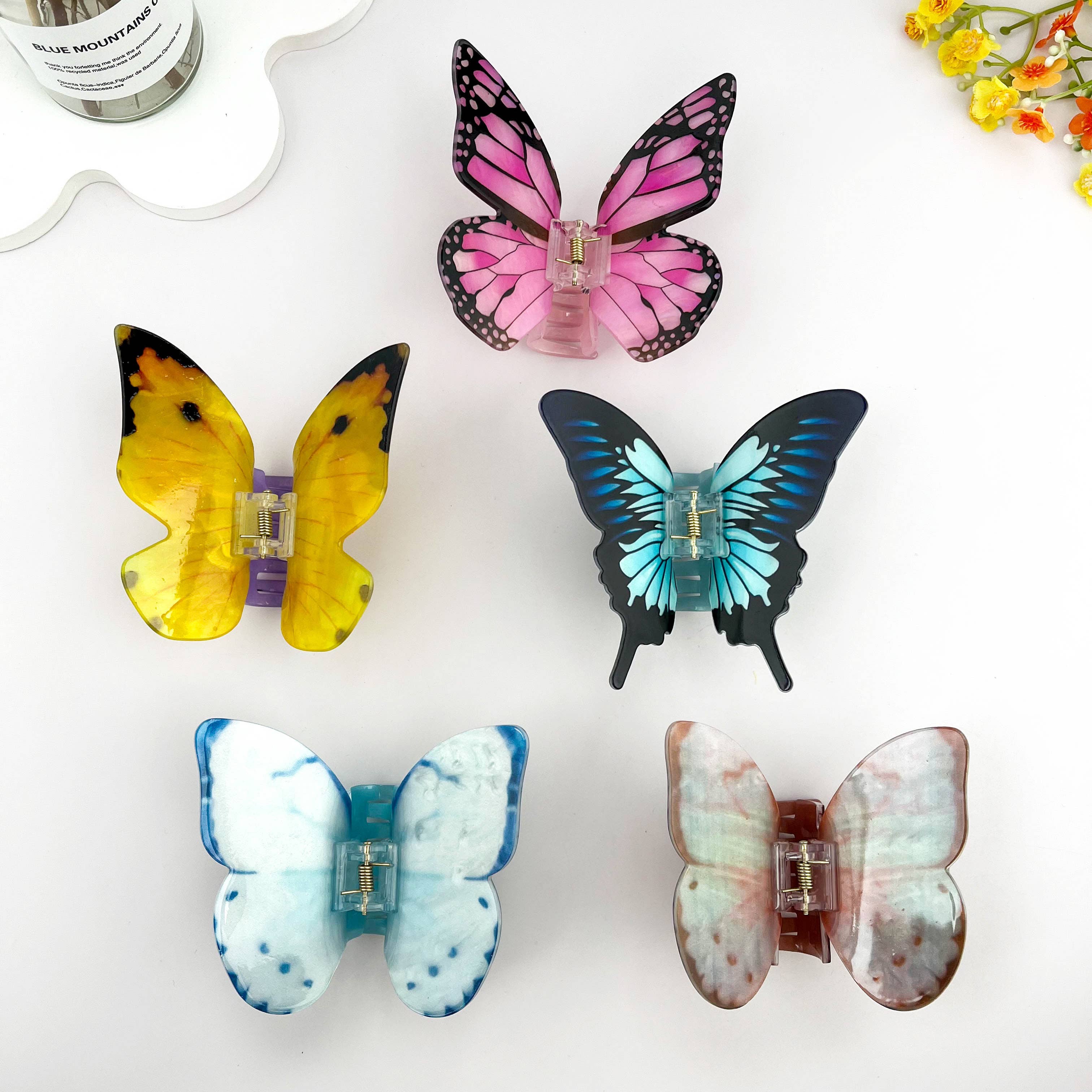 mildstyles - Wholesale Hair Clip - Women's - Creative  Elegant Acrylic Butterfly-Insect Hair Claw Clip 🦋7