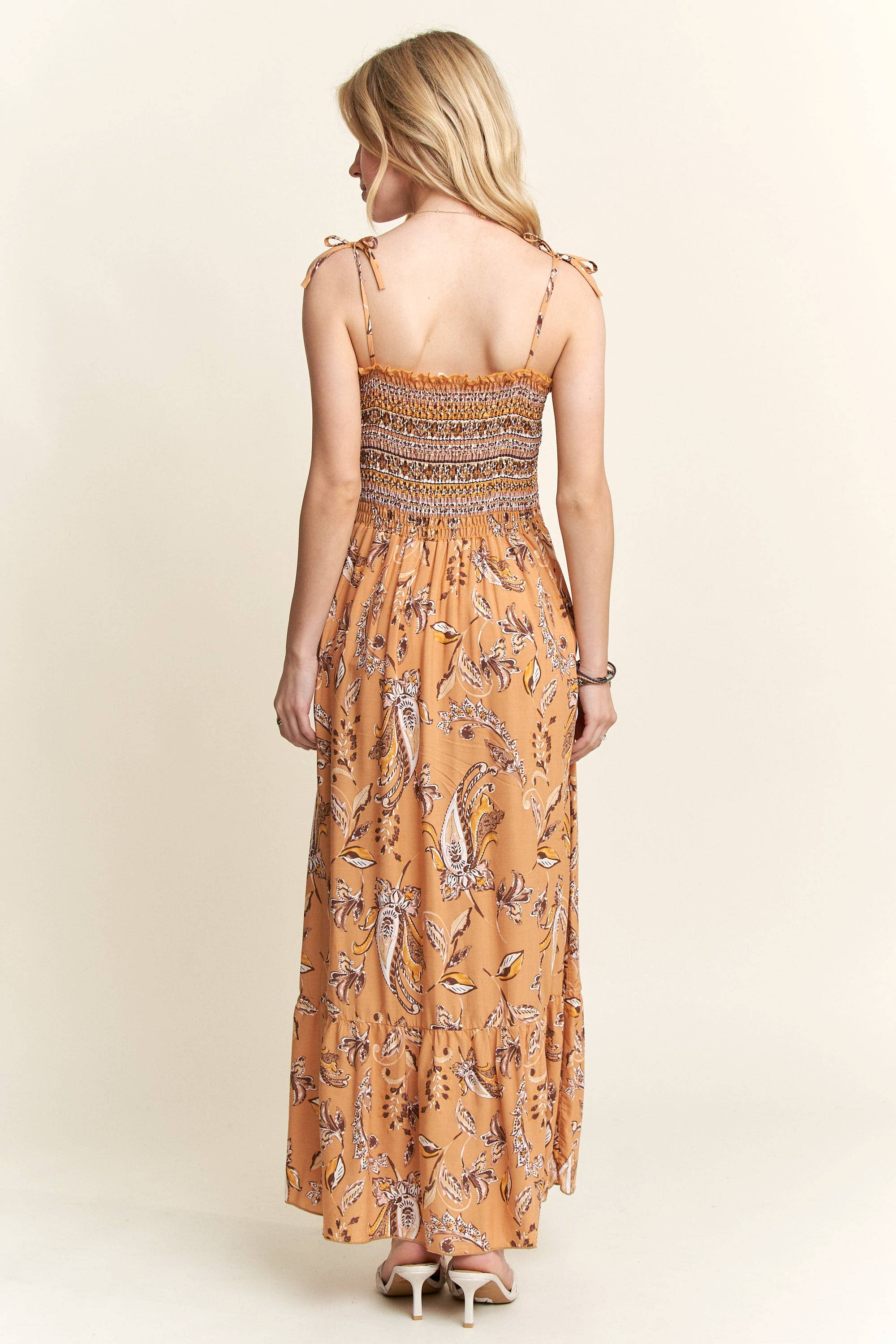 ADORA LA - Vendita all'ingrosso Vestito - Donna - D7501MM - ABITO MAXI CON SPALLINE ANNODATE19