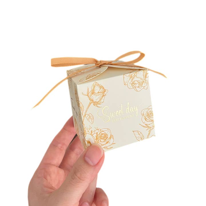 ANYGIFTGOODPACKINGBOX - Wholesale Party Favor Bag/Box - Ivory flower Ribbon Gift Box – Candy Box