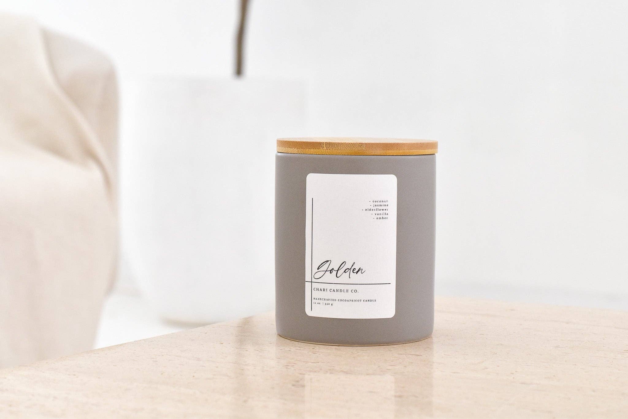 Chari Candle Co. - Wholesale Jar/Filled Candle - Golden2