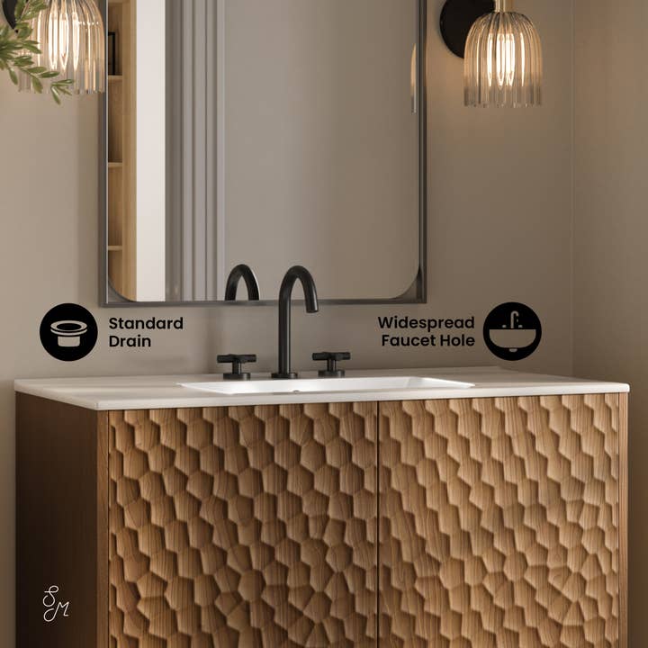 Swiss Madison - Wholesale Cabinet - Bosse Freestanding Bathroom Vanity Brown Oak with Sink Top4