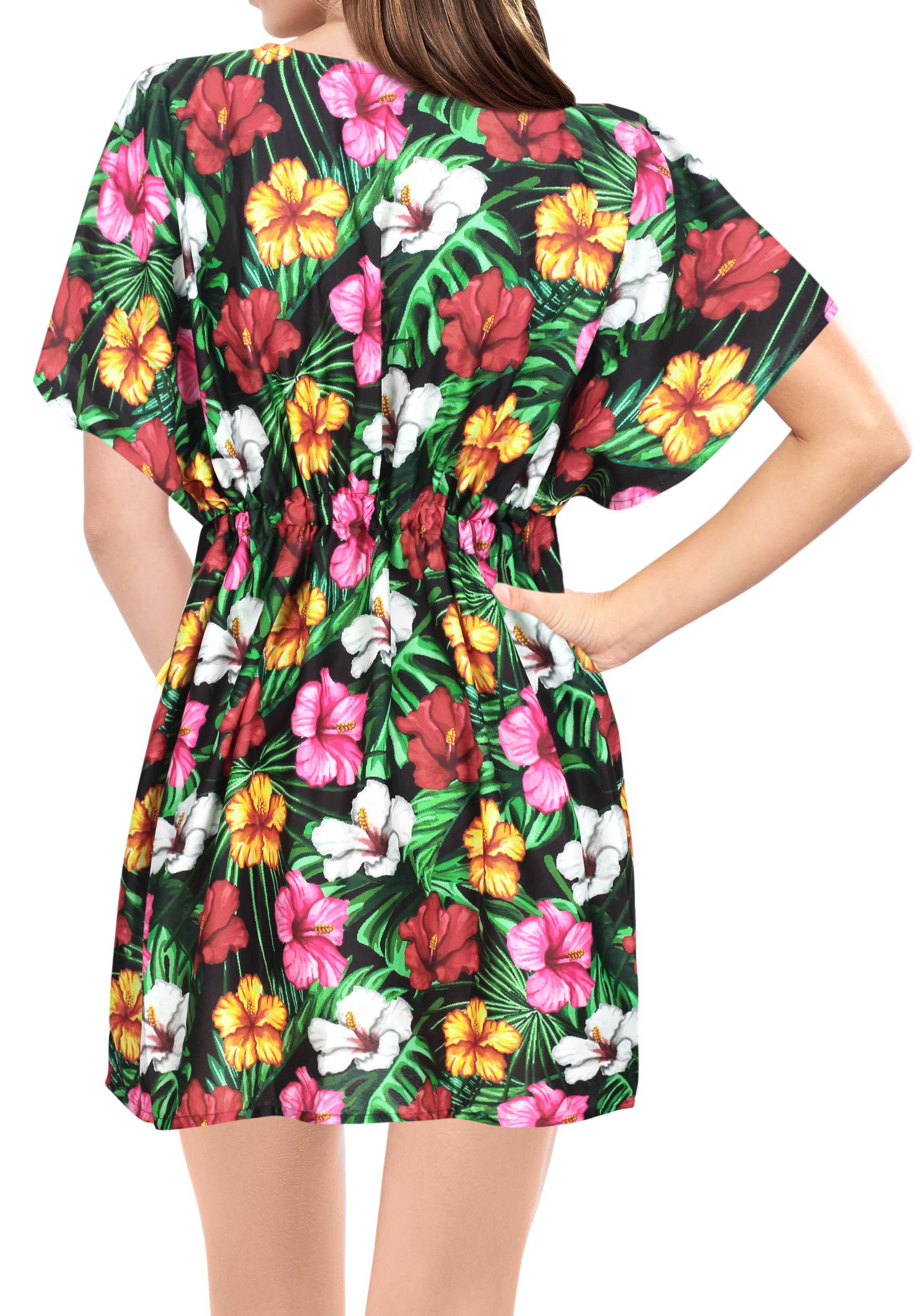 Noir_Multicolore Couvre-maillot de plage tropical La Leela pour femme en vente sur Faire2