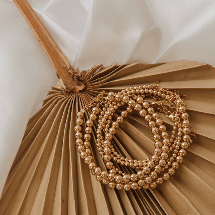 Gold Filled Luxe Beaded Bracelet for wholesale by True by Kristy Jewelry