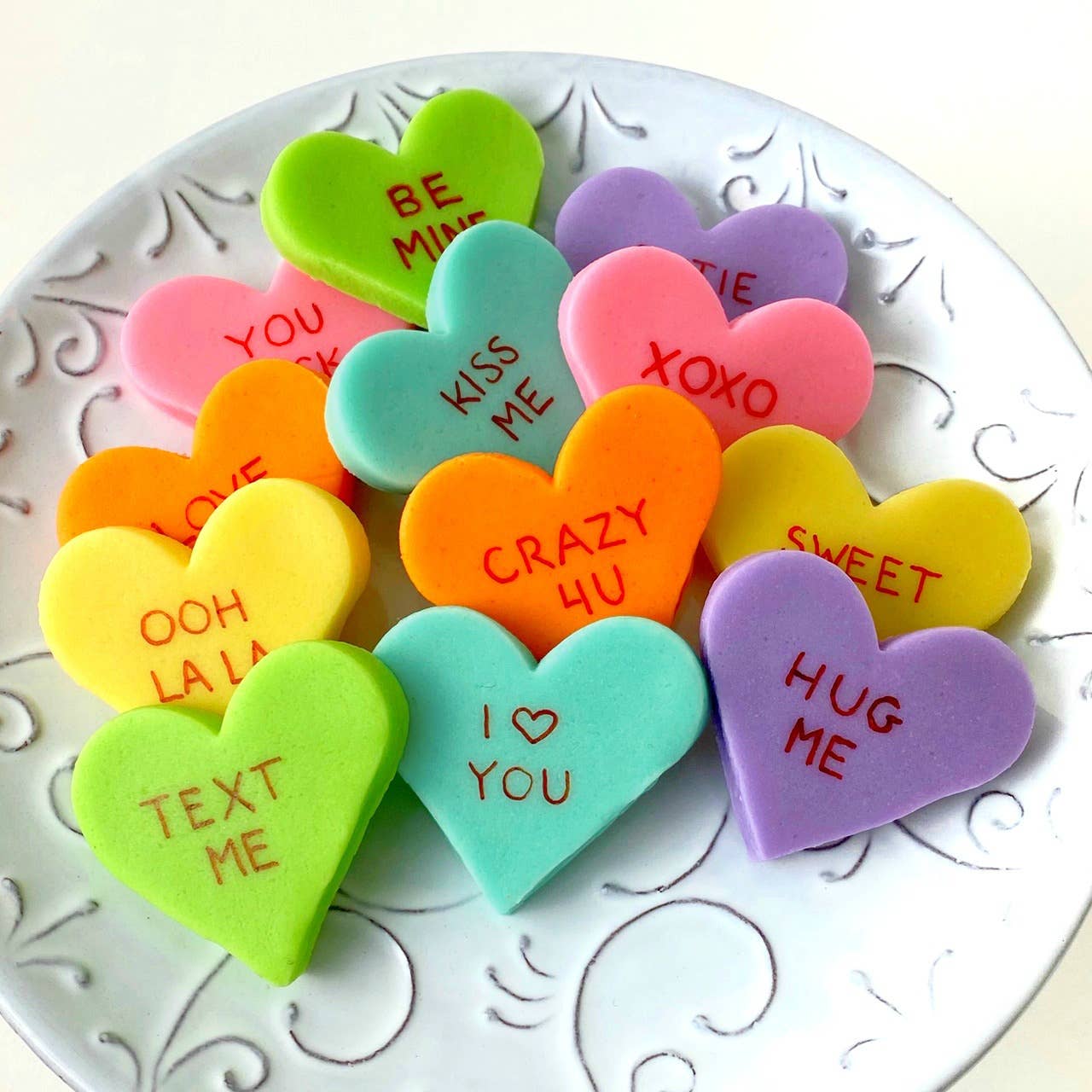 marzipops - Wholesale Hard Candy - Gourmet Marzipan Valentine's Candy Conversation Hearts1