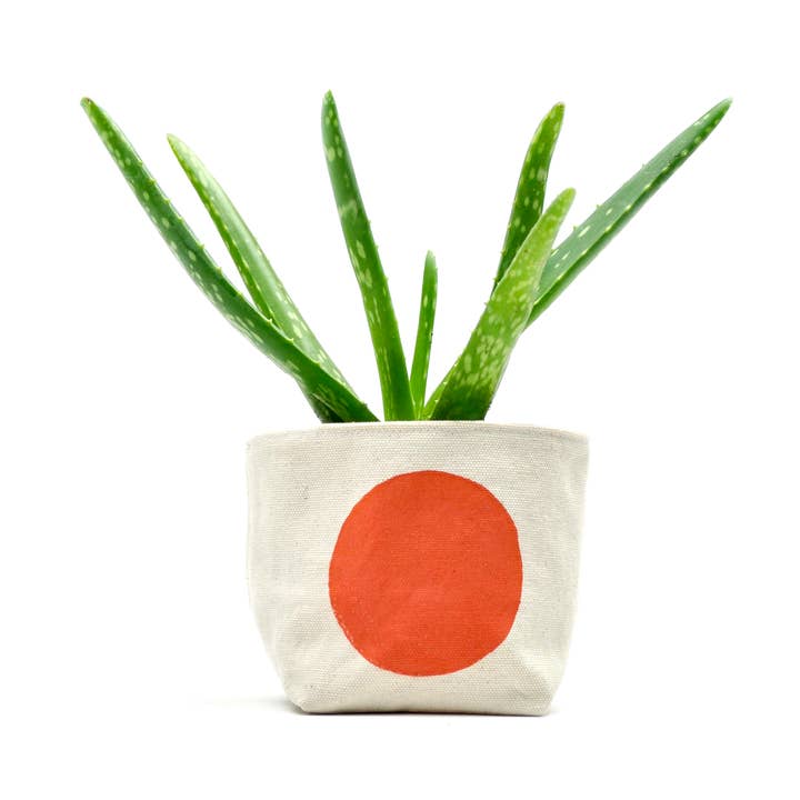 Stofplanter med Big Dot Blockprint — 4" for engroshandel hos Gray Green Goods