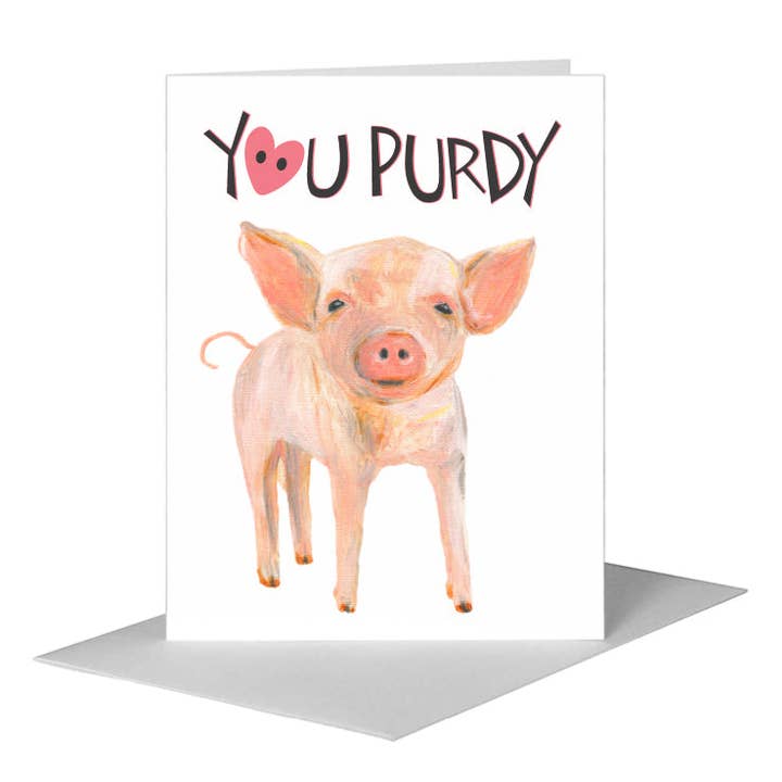 Porcelet, carte de vœux (#8305E) pour la vente par Printed Canvas