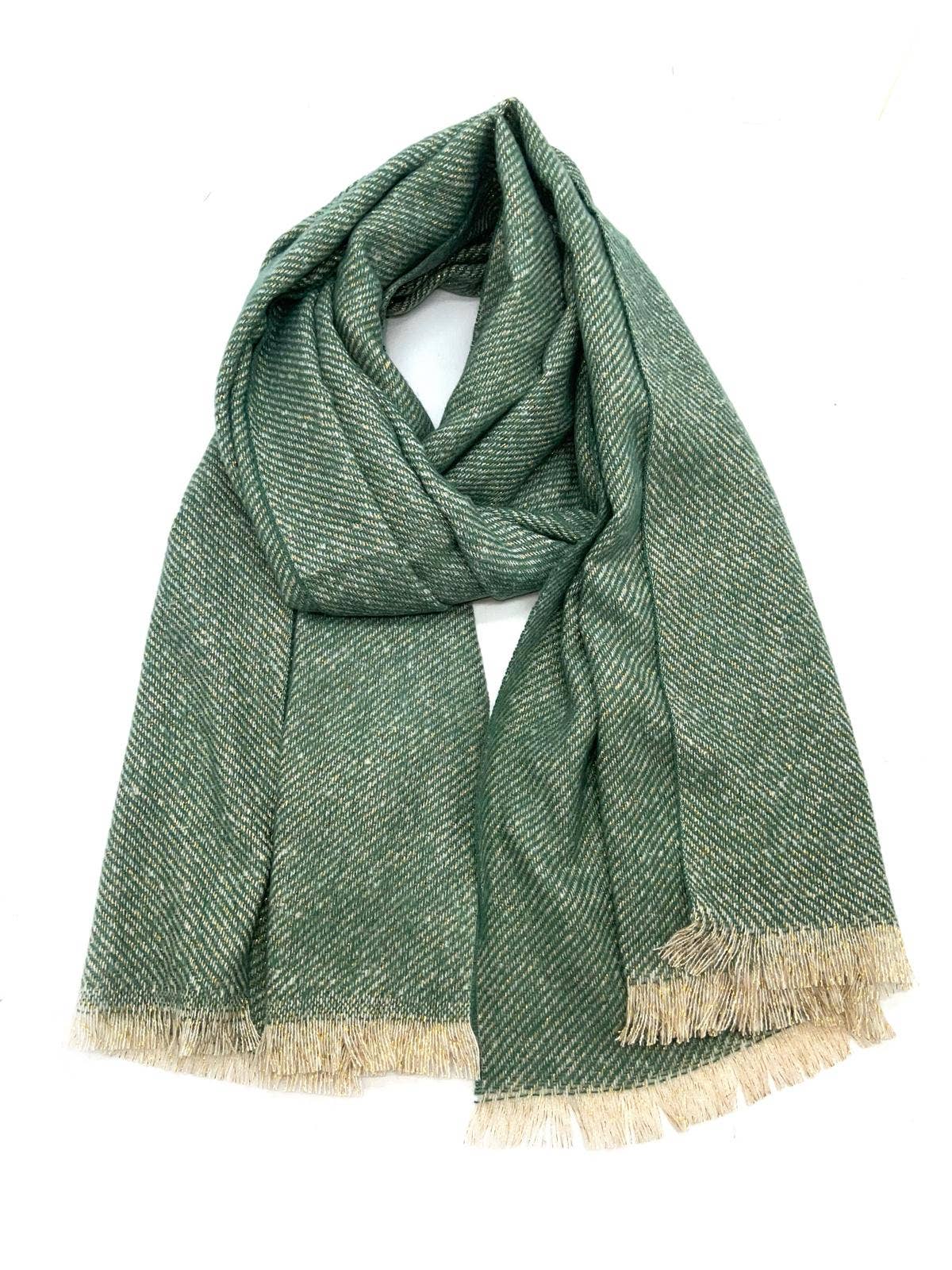 LINETA - Wholesale Scarf - Women's - HH-335 Plain scarf with lurex6