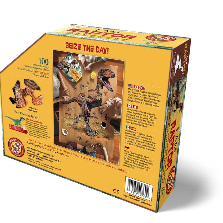 Madd Capp Games & Puzzles - Wholesale Puzzle - Kids - I AM Raptor 100 piece jigsaw puzzle - gift