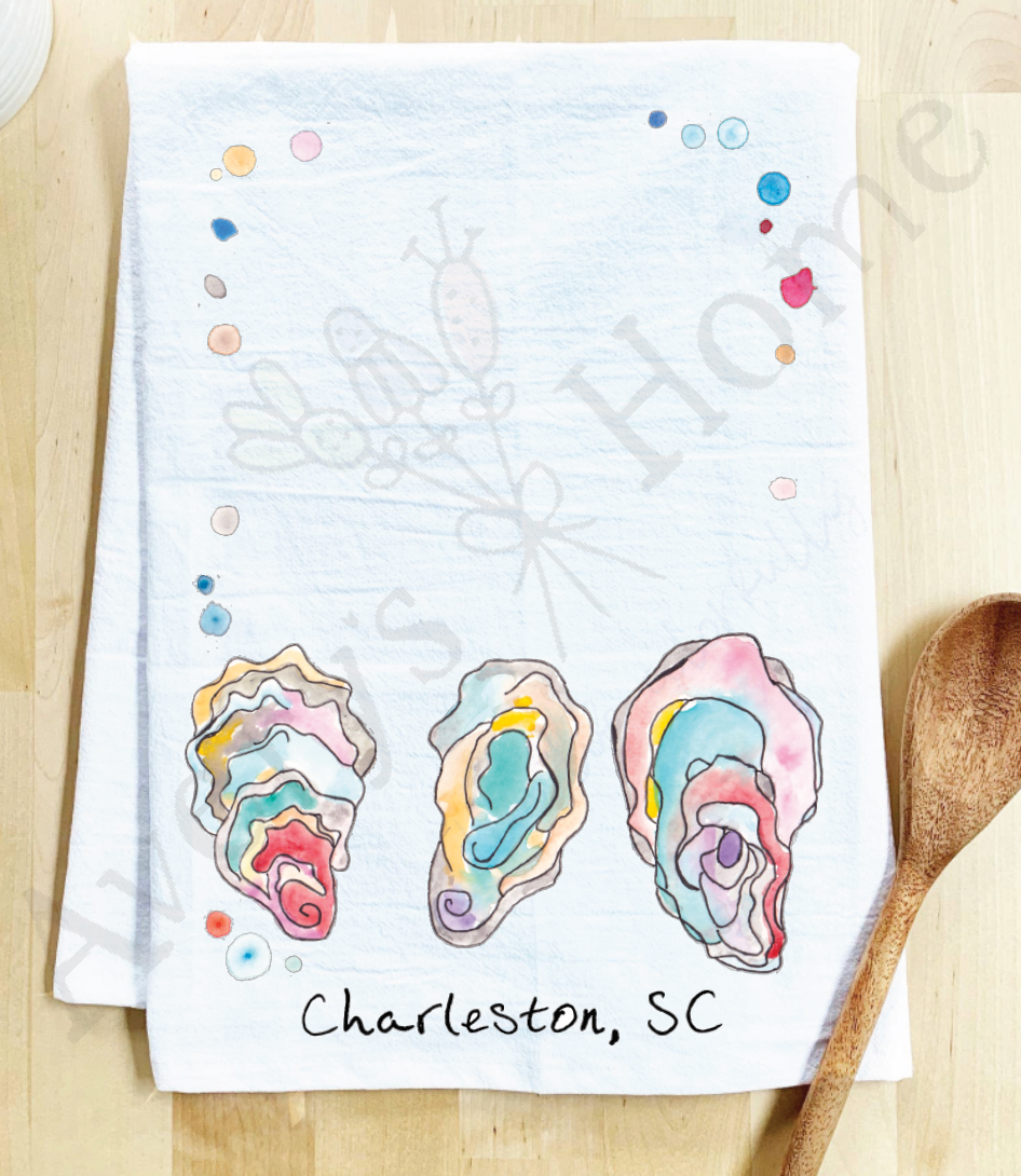 Avery's Home - Vente Torchons - Torchon Personnalisable Souvenir Océan Coquilles d'Huître7