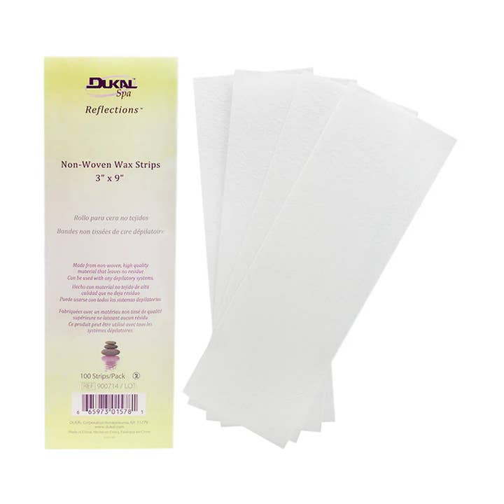 Bandes de cire non tissées Dukal Reflections 3″ × 9″, paquet de 100 pour la vente par BranVx Distributors
