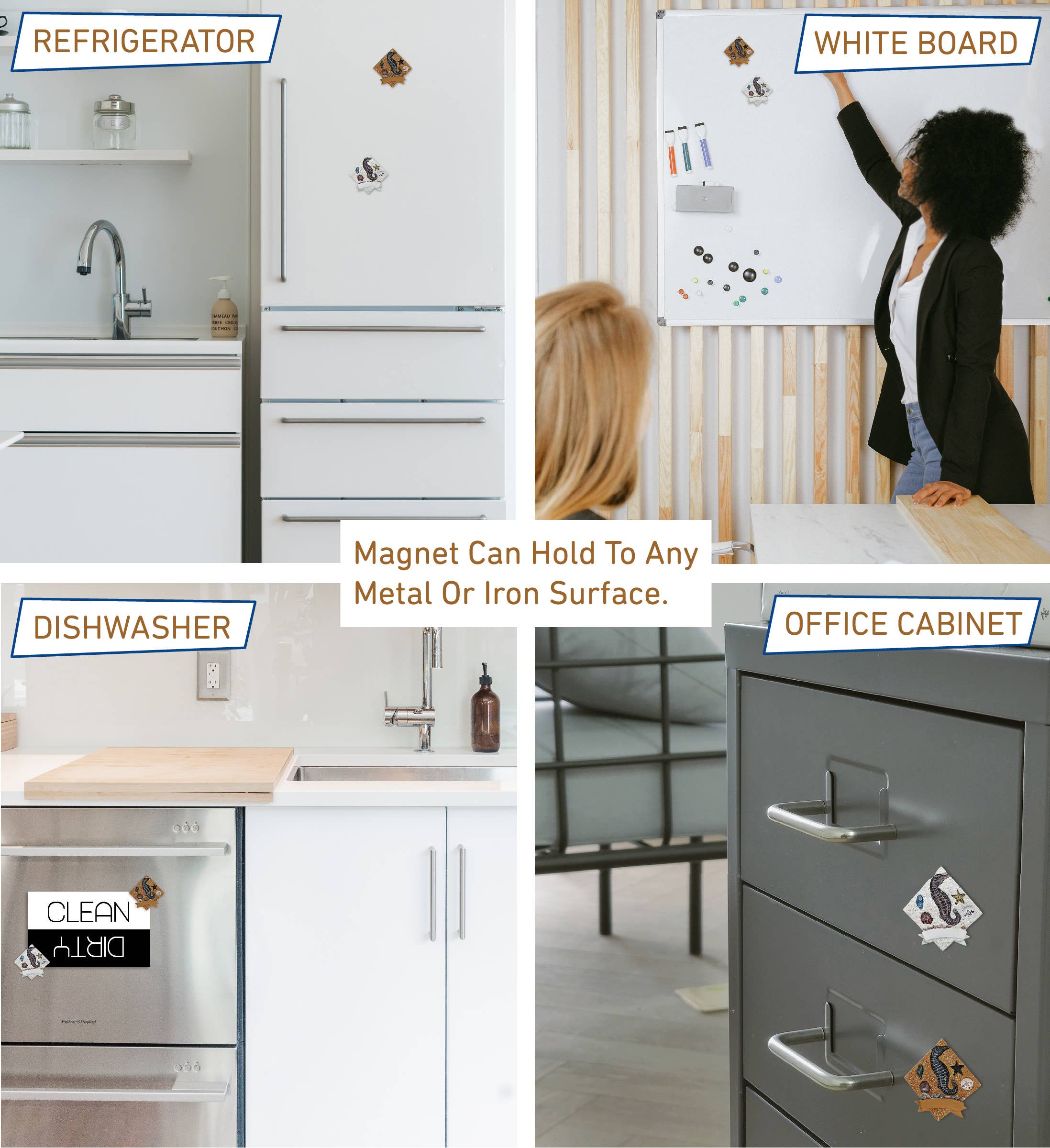 Cota Global - Vente Aimants - Aimant en résine - Carré de sable - Hippocampe4