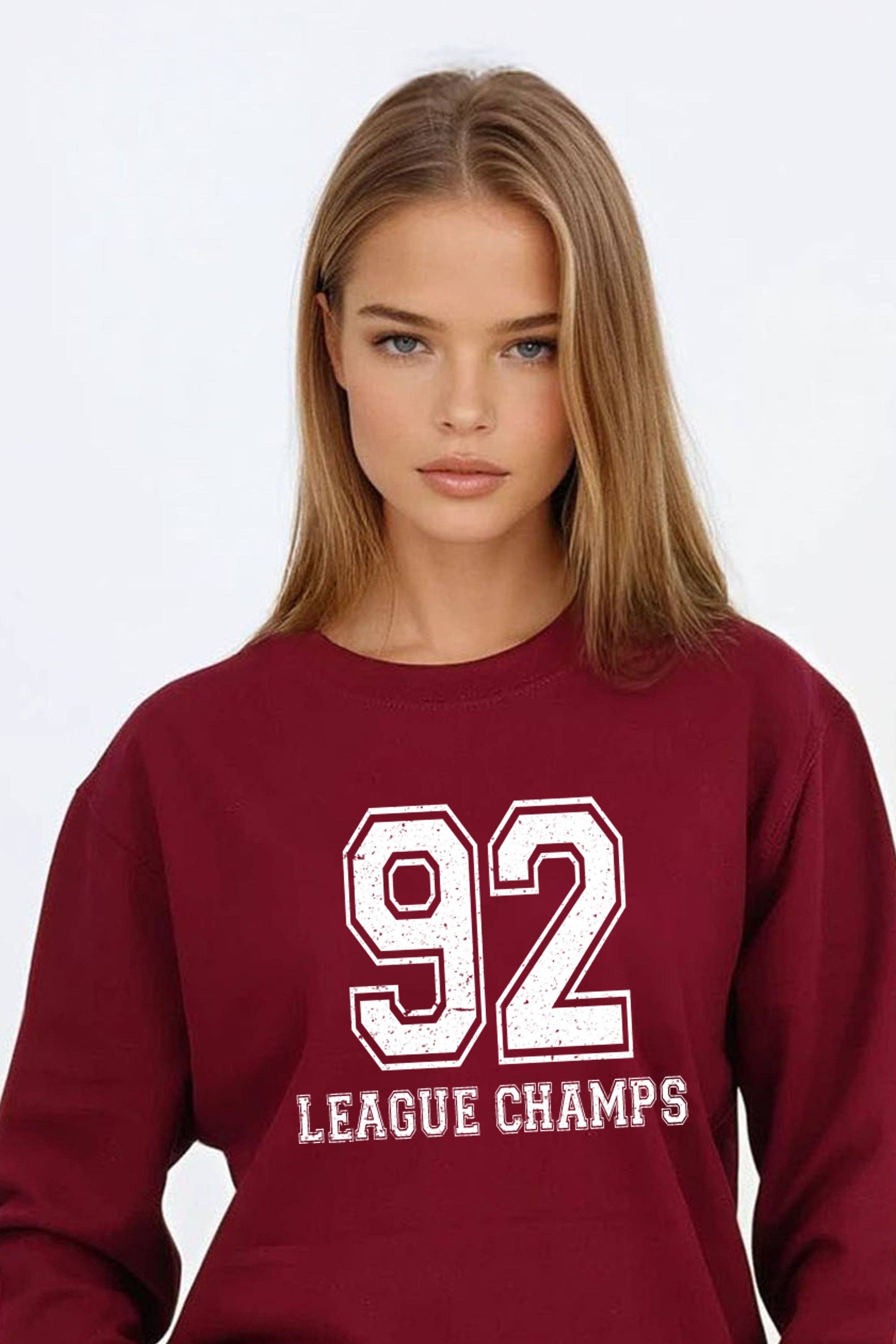 Missi Clothing – wholesale Graphic sweatshirt – Women’s – 92 League Champs Printed Sweatshirt0