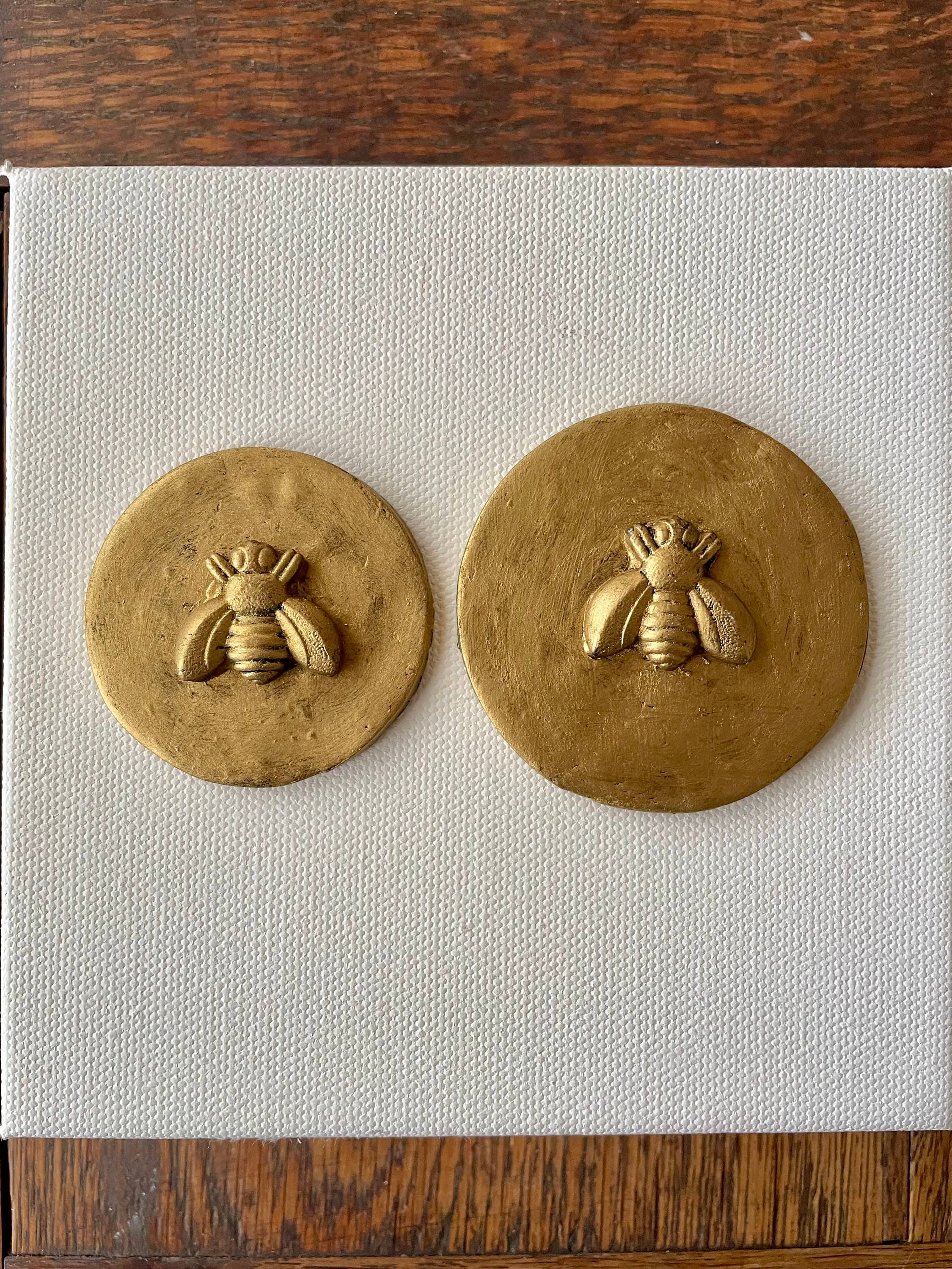 The Ornate Oyster - Wholesale Wall Accent - Antique Gold Bee Intaglio Art Collection Unframed5