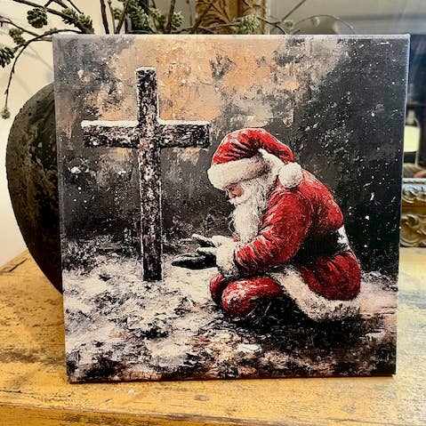 Rustic Nester - Wholesale Christmas Wall Art - Christian holiday home decor, Santa wall art, Holiday gift