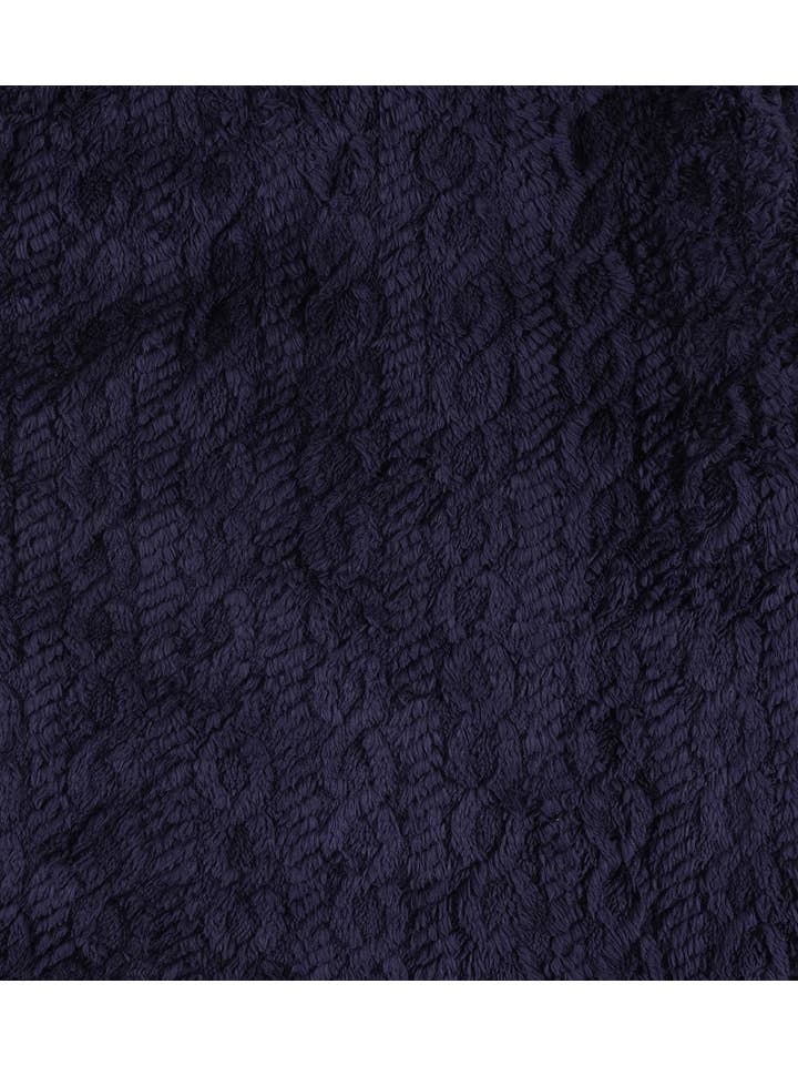 Magnolia Lounge - Wholesale Robe – Women's - Navy Shawl Collar Fleece Dressing Gown6