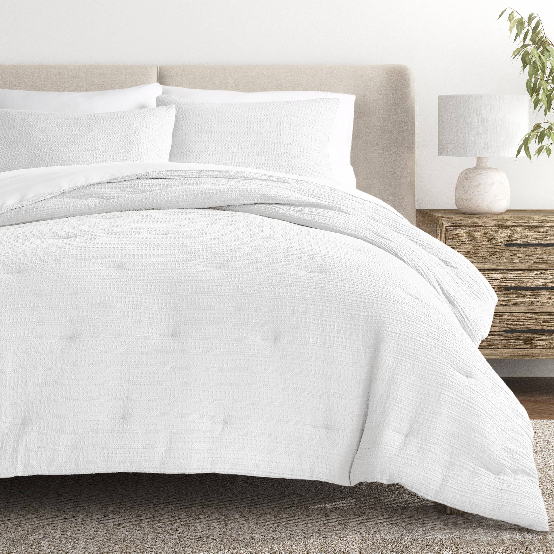 ienjoy Home - Wholesale Bedding Set - Waffle Textured 3 Piece Down Alternative Comforter Set16