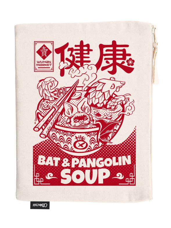 Natural Toiletry Bag - Bat Soup for wholesale by The Collective Way