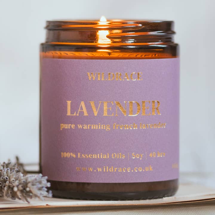 WILDRACE β wholesale Jar/filled candle β Lavender essential oil candle0