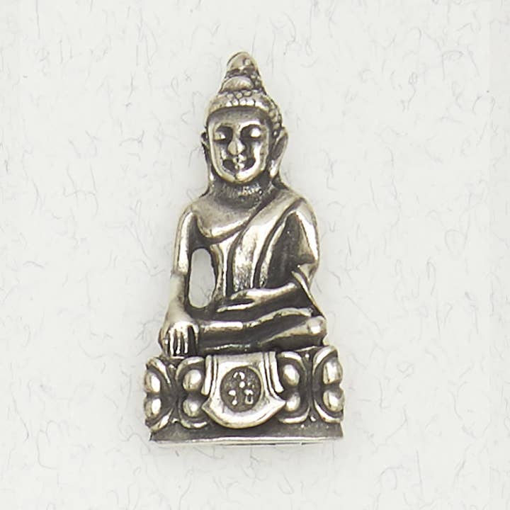 Buddhist Pewter Pendant Necklace - Buddha In Meditation for wholesale by Nirvana LLC