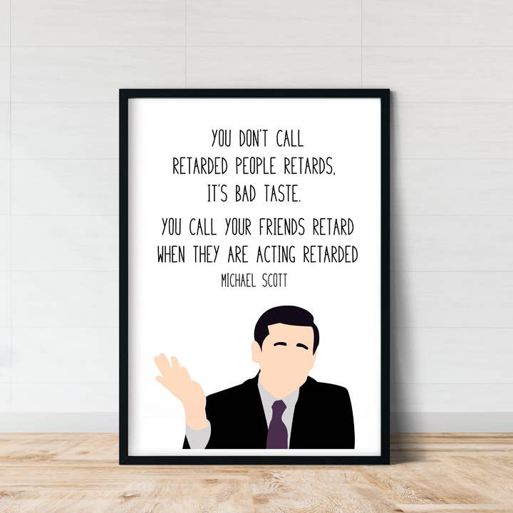 Michael Scott " Bad Taste " Print | The Office for wholesale by Callisto Design House