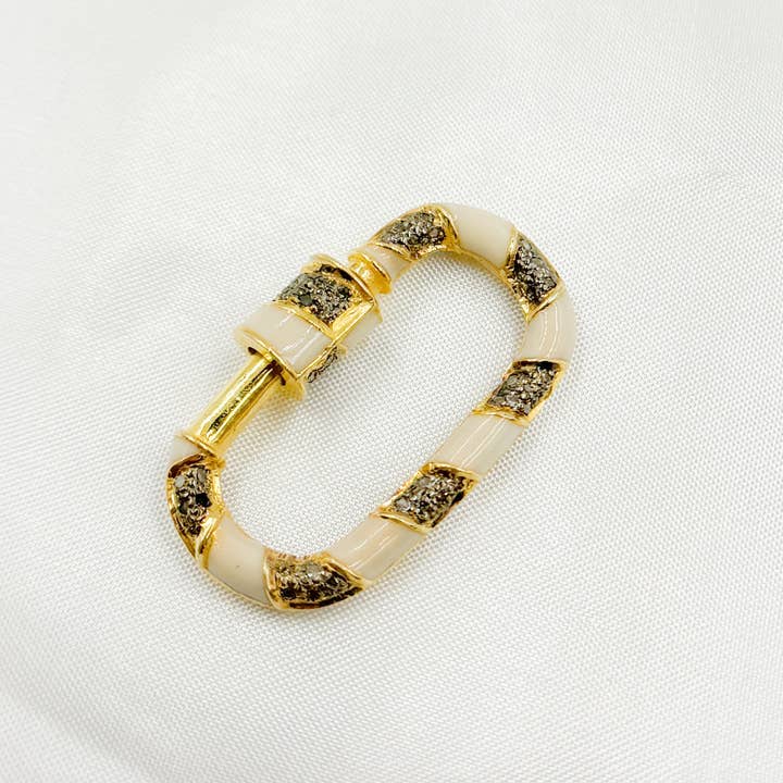 Tresor Jewelry Inc. - Wholesale Jewelry - Men's - DC091A. Diamond Sterling Silver Oval Carabiner Clasp with Enamel9