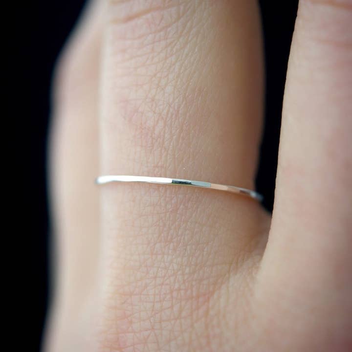 Hannah Naomi – wholesale Band/stacked ring – Ultra Thin Stacking Ring, Sterling Silver