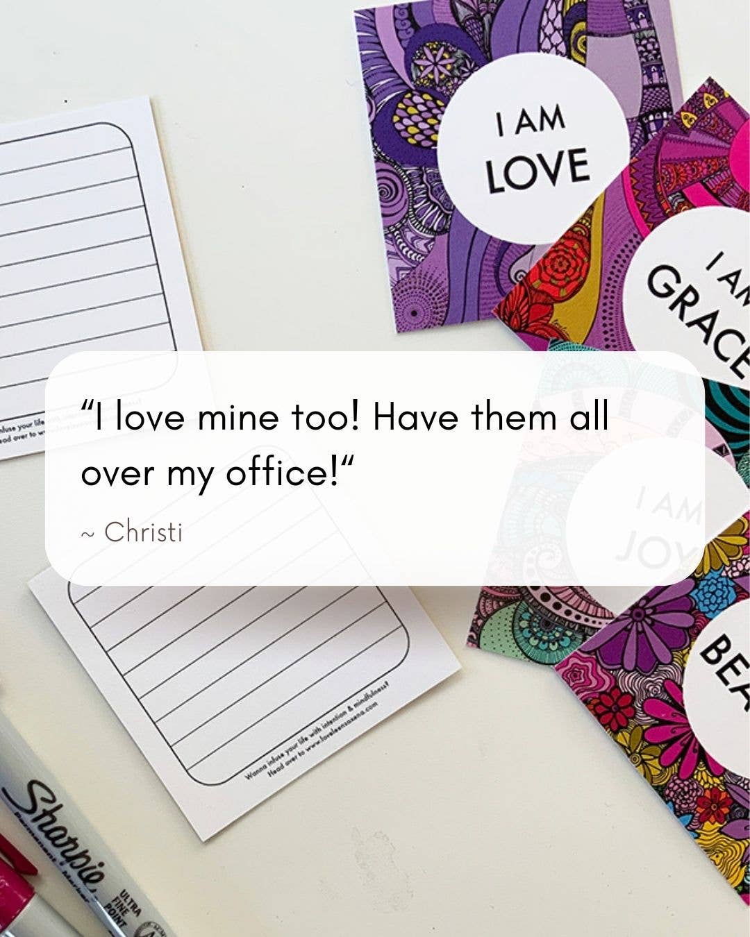 LOVELEEN®️ - Wholesale Tarot Cards - The 'I AM' mantra deck (w/ 30 unique mantras)6