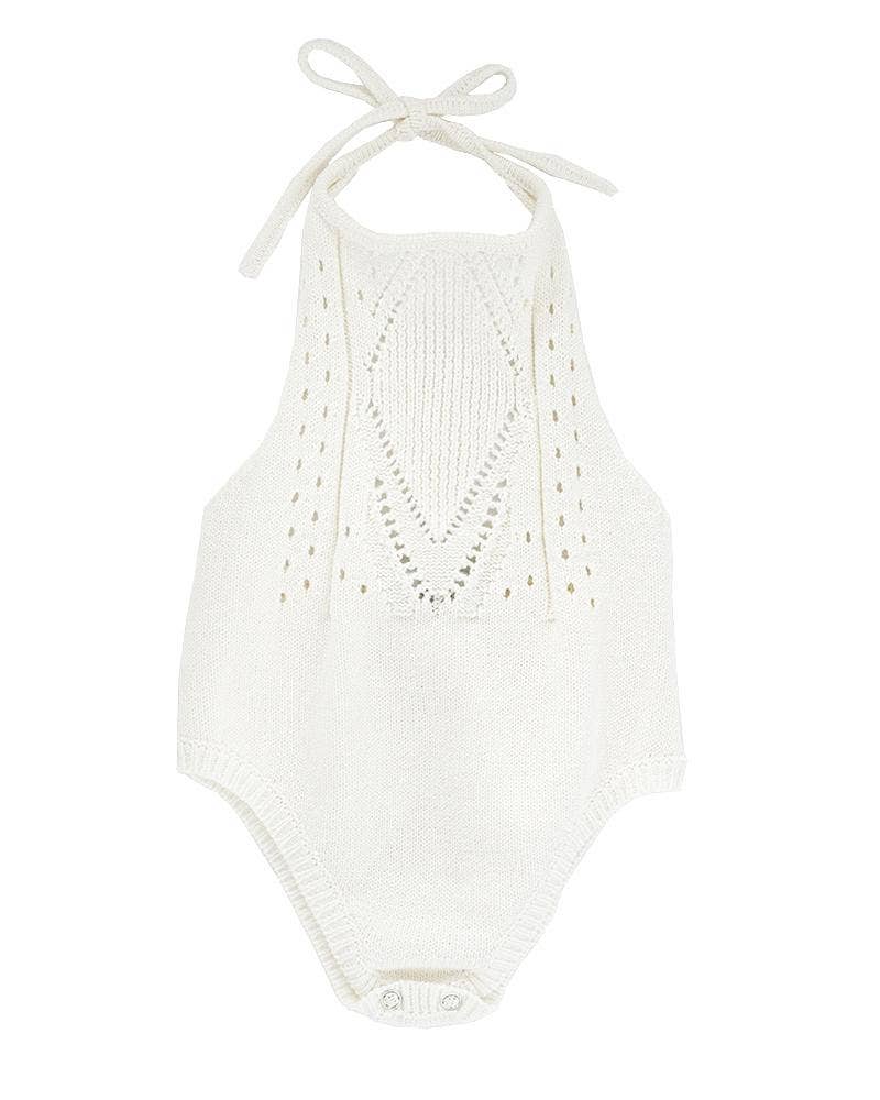 Bailey's Blossoms - Vente Body (sans pieds) – bébé - Barboteuse dos-nu en crochet Drake - Gardenia13