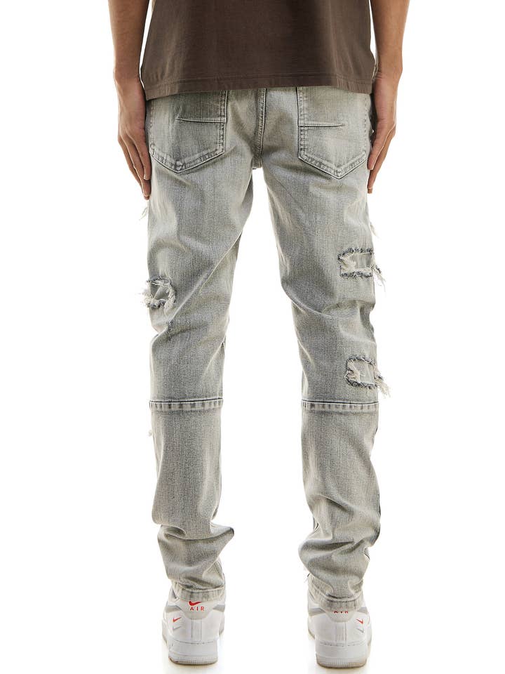 KDNK - Wholesale Jeans - Men's - UNDER PATCH SKINNY JEANS14