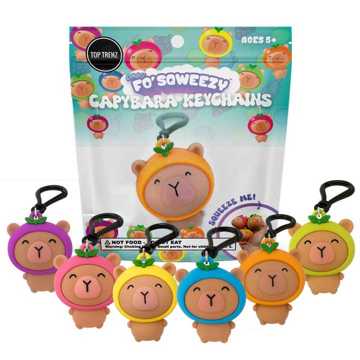 Fo Sqweezy Capybara Squish Keychains and other Purchase Wholesale capispalla. Free Returns & Net 60 Terms on Faire trending on Faire.